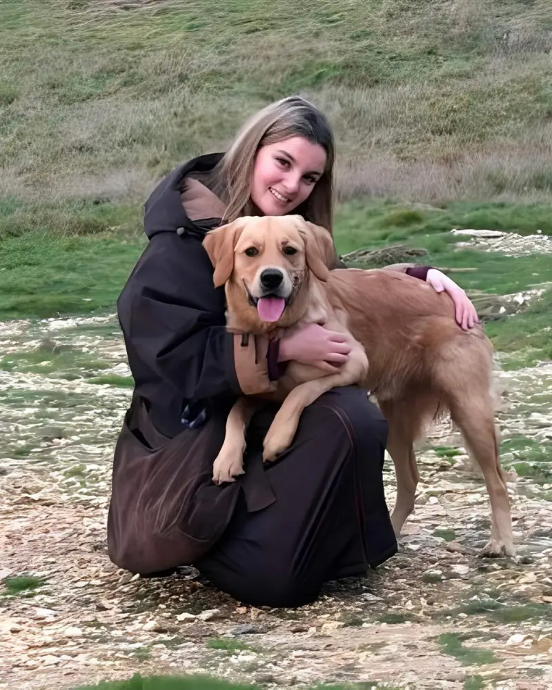 Dani Payne with Jenson the retriever